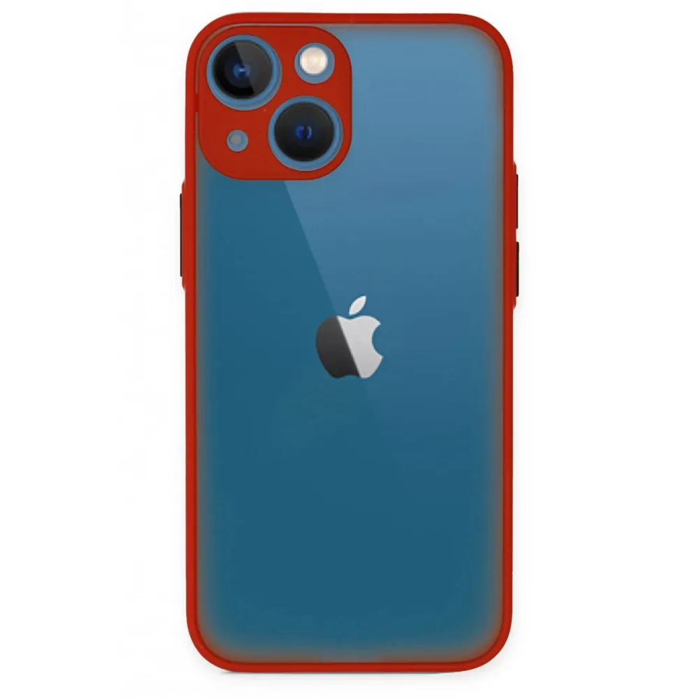 Newface Iphone 15 Kılıf Montreal Silikon Kapak - Kırmızı