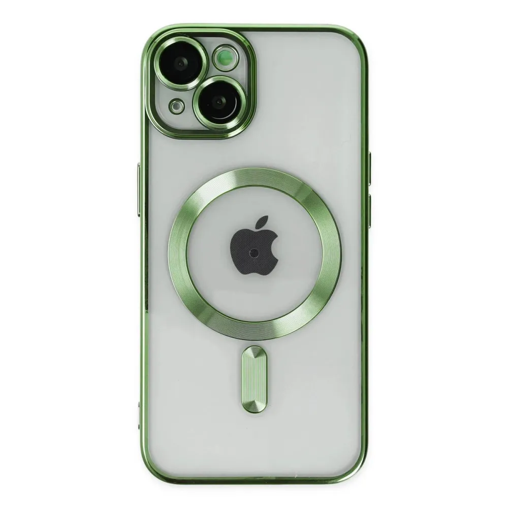 Newface Iphone 14 Plus Kılıf Kross Magneticsafe Kapak - Koyu Yeşil