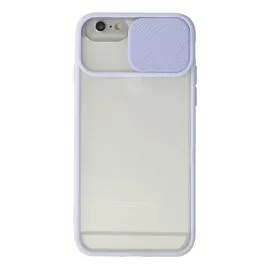 Newface Iphone 6 Kılıf Palm Buzlu Kamera Sürgülü Silikon - Lila