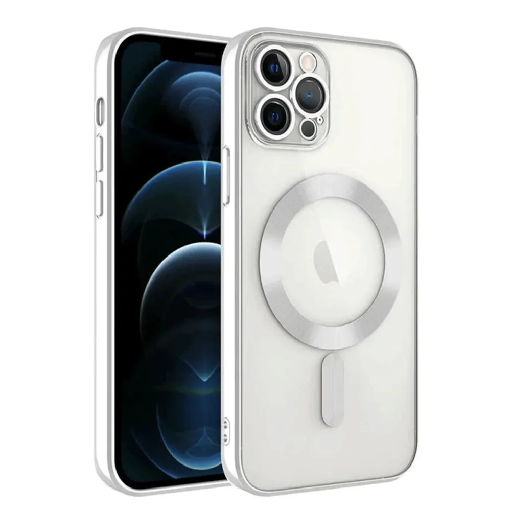 Newface Iphone 14 Pro Max Kılıf Kross Magneticsafe Kapak - Gümüş