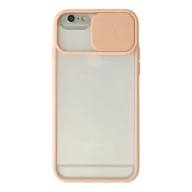 Newface Iphone 6 Kılıf Palm Buzlu Kamera Sürgülü Silikon - Pembe