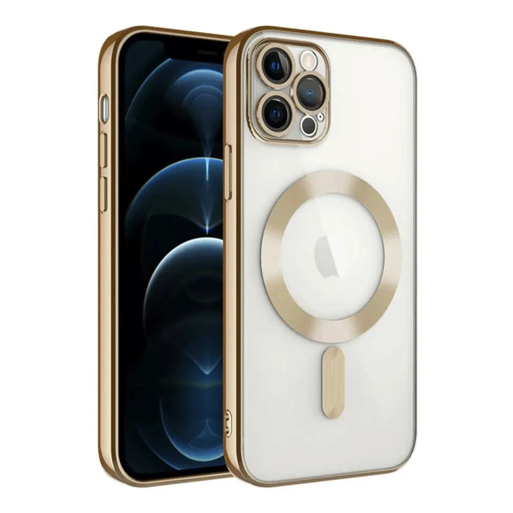 Newface Iphone 14 Pro Max Kılıf Kross Magneticsafe Kapak - Gold