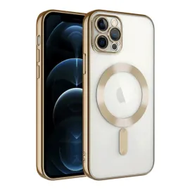 Newface Iphone 14 Pro Max Kılıf Kross Magneticsafe Kapak - Gold