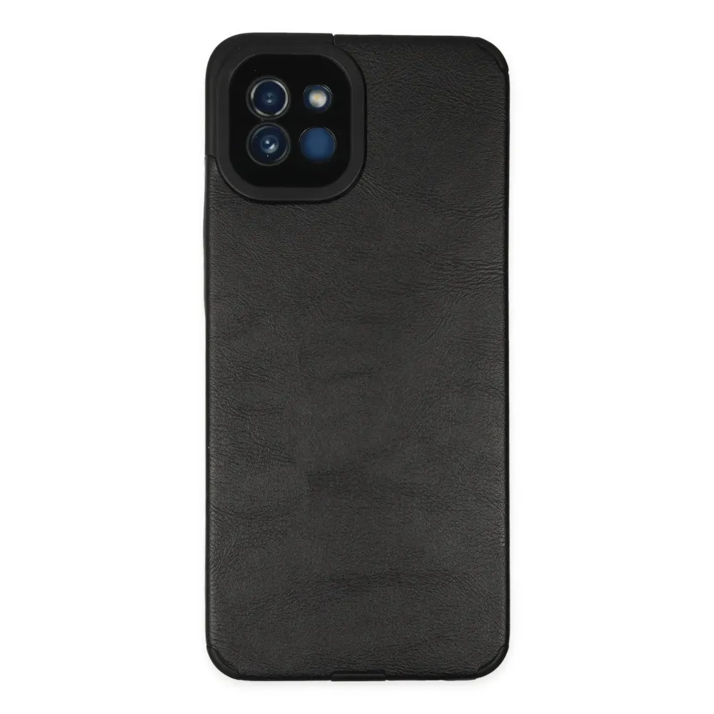 Newface Samsung Galaxy A03 Kılıf Loop Deri Silikon - Siyah