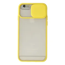 Newface Iphone 6 Plus Kılıf Palm Buzlu Kamera Sürgülü Silikon - Sarı