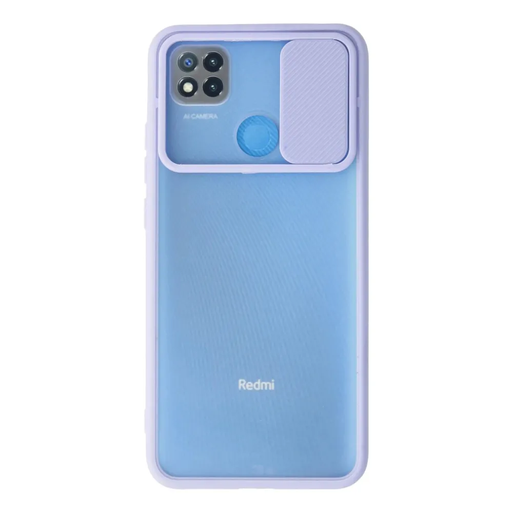 Newface Xiaomi Redmi 9C Kılıf Palm Buzlu Kamera Sürgülü Silikon - Lila