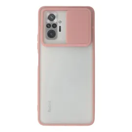 Newface Xiaomi Redmi Note 10 Pro Kılıf Palm Buzlu Kamera Sürgülü Silikon - Pembe