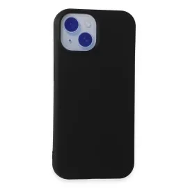 Newface iPhone 15 Kılıf Nano içi Kadife Silikon - Siyah