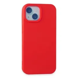 Newface Iphone 15 Kılıf Nano Içi Kadife Silikon - Kırmızı