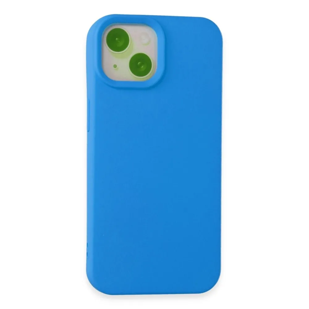 Newface Iphone 15 Kılıf Nano Içi Kadife Silikon - Mavi
