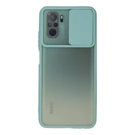 Newface Xiaomi Redmi Note 10 Kılıf Palm Buzlu Kamera Sürgülü Silikon - Turkuaz