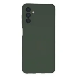 Newface Samsung Galaxy A04S Kılıf Nano içi Kadife Silikon - Koyu Yeşil