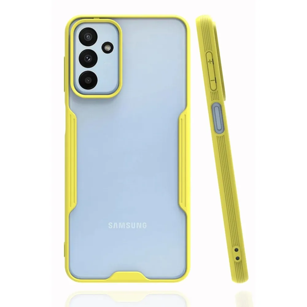 Newface Samsung Galaxy A04S Kılıf Platin Silikon - Sarı