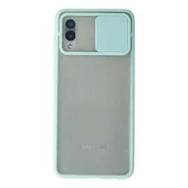 Newface Samsung Galaxy A02 Kılıf Palm Buzlu Kamera Sürgülü Silikon - Turkuaz