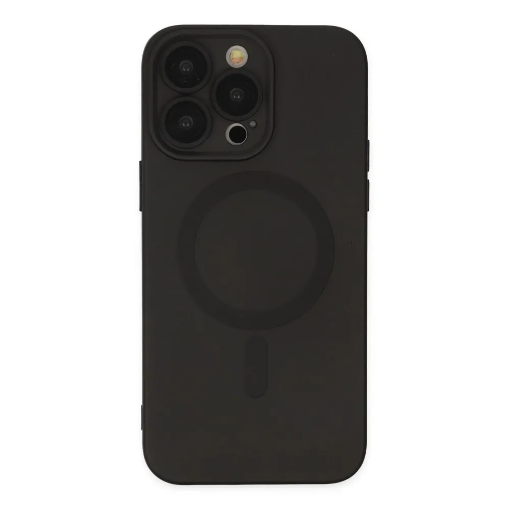Newface Iphone 13 Pro Kılıf Moshi Lens Magneticsafe Silikon - Siyah
