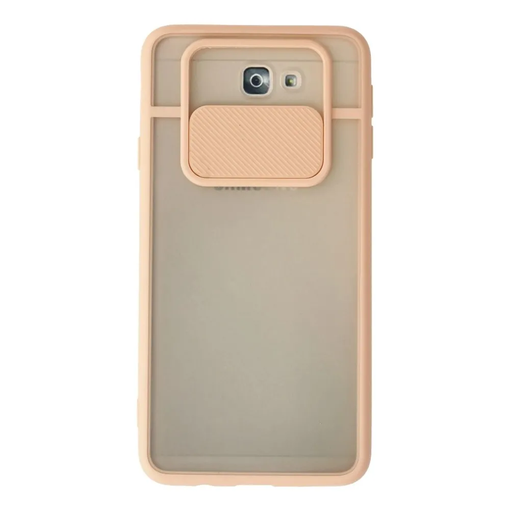 Newface Samsung Galaxy J7 Prime Kılıf Palm Buzlu Kamera Sürgülü Silikon - Pembe