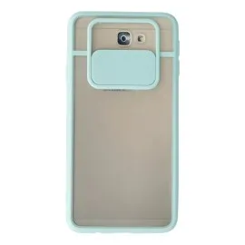 Newface Samsung Galaxy J7 Prime Kılıf Palm Buzlu Kamera Sürgülü Silikon - Turkuaz