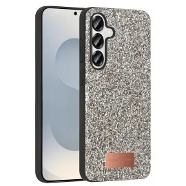 Onegif Samsung Galaxy S25 Bright Simli Kapak - Gold