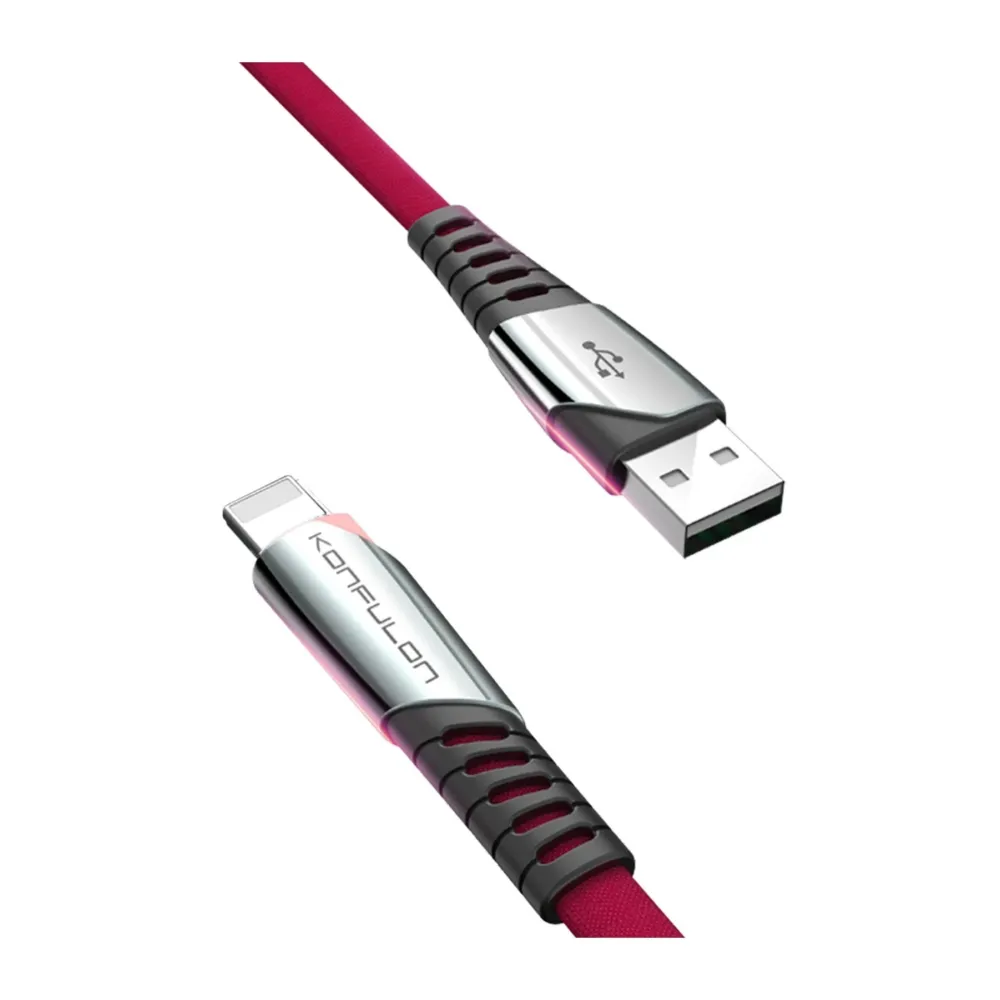 Konfulon DC17 Lightning Kablo iphone Uyumlu 1M 2.4A - Kırmızı
