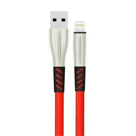 Konfulon S89 Metal Uçlu Lightning Kablo iphone Uyumlu 1M 2.4A - Kırmızı