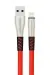 Konfulon S89 Metal Uçlu Lightning Kablo iphone Uyumlu 1M 2.4A - Kırmızı