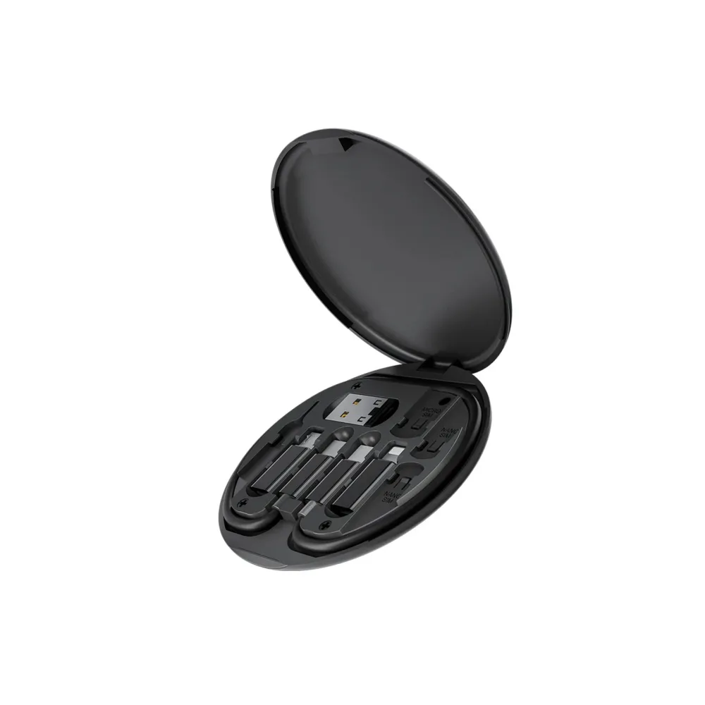 Konfulon Sn06 3In1 Kablo Ve Kart Düzenleyici - Siyah