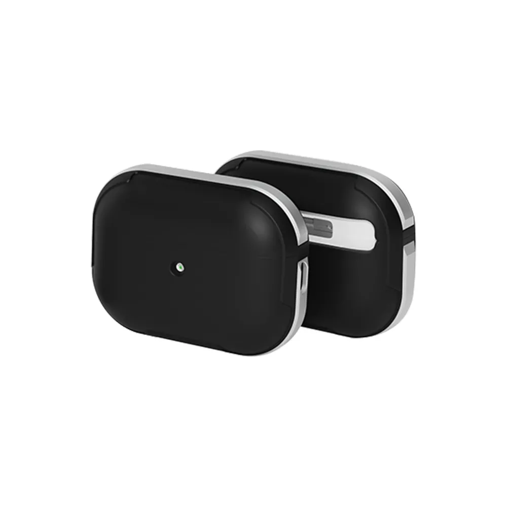 Movenchy Airpods Pro 2 (2.nesil) MO-A8 Armor Kılıf - Gümüş