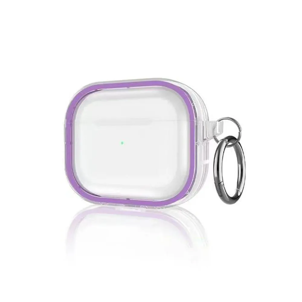 Movenchy Airpods Pro 2 (2.nesil) Shiny Şeffaf Kılıf - Mor