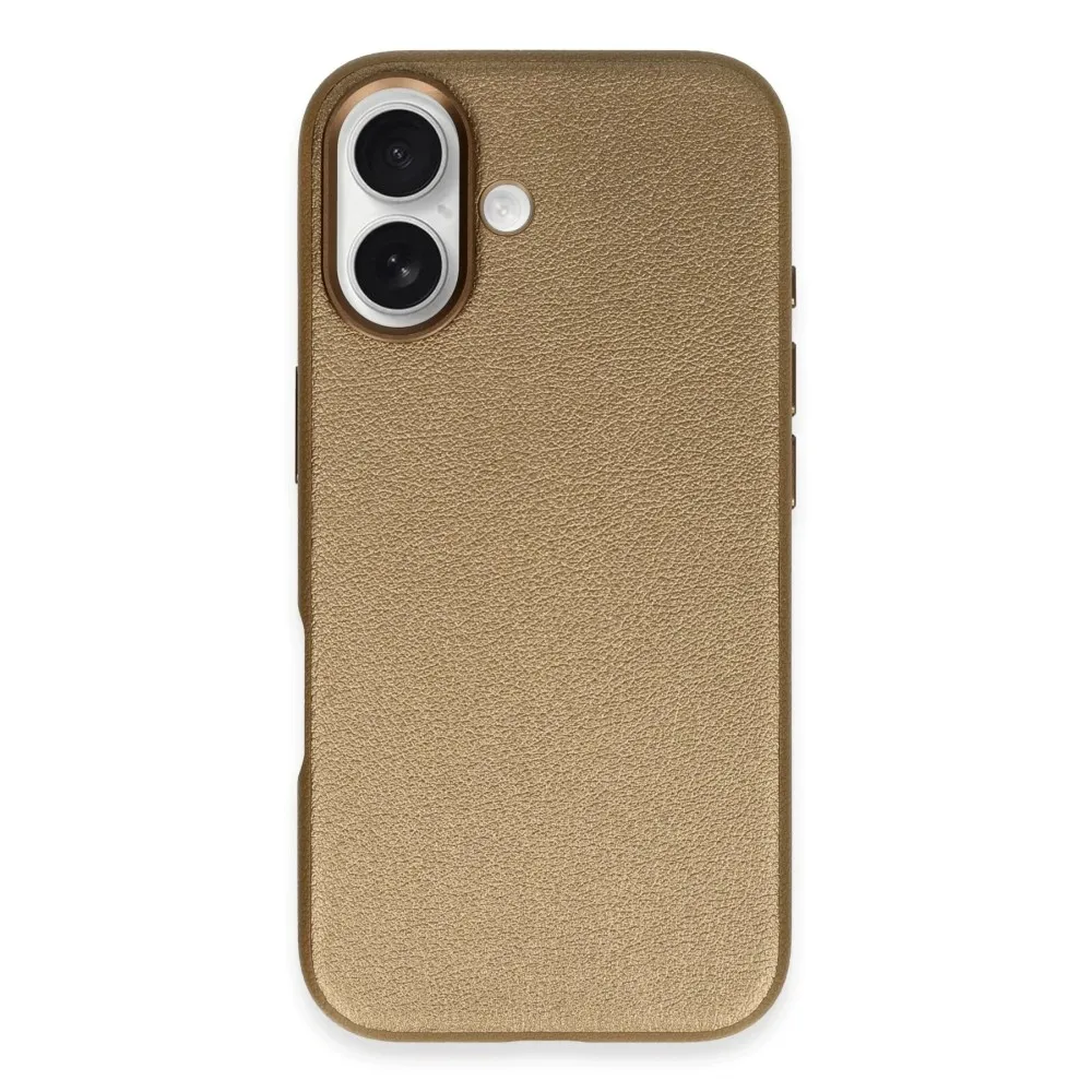 Joko Iphone 16 Wonder Deri Magsafe Kapak - Bronz