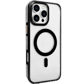 Joko Iphone 16 Pro Gleam Pc Sert Magsafe Kılıf - Şeffaf-Siyah