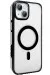 Joko iPhone 15 Gleam PC Sert Magsafe Kılıf - Şeffaf-Siyah