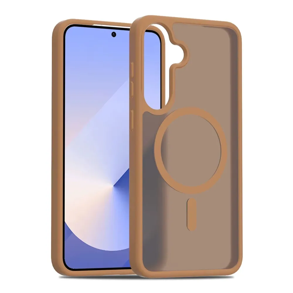 Joko Samsung Galaxy S25 Jota Magsafe Kapak - Kahverengi
