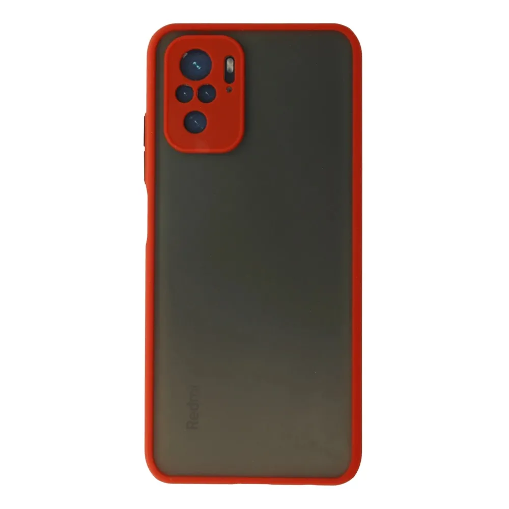 Newface Xiaomi Redmi Note 10 Kılıf Montreal Silikon Kapak - Kırmızı