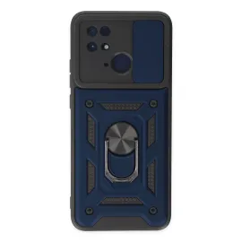 Newface Xiaomi Redmi 10C Kılıf Pars Lens Yüzüklü Silikon - Lacivert