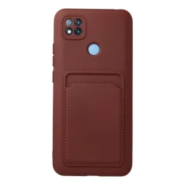 Newface Xiaomi Redmi 9C Kılıf Kelvin Kartvizitli Silikon - Bordo