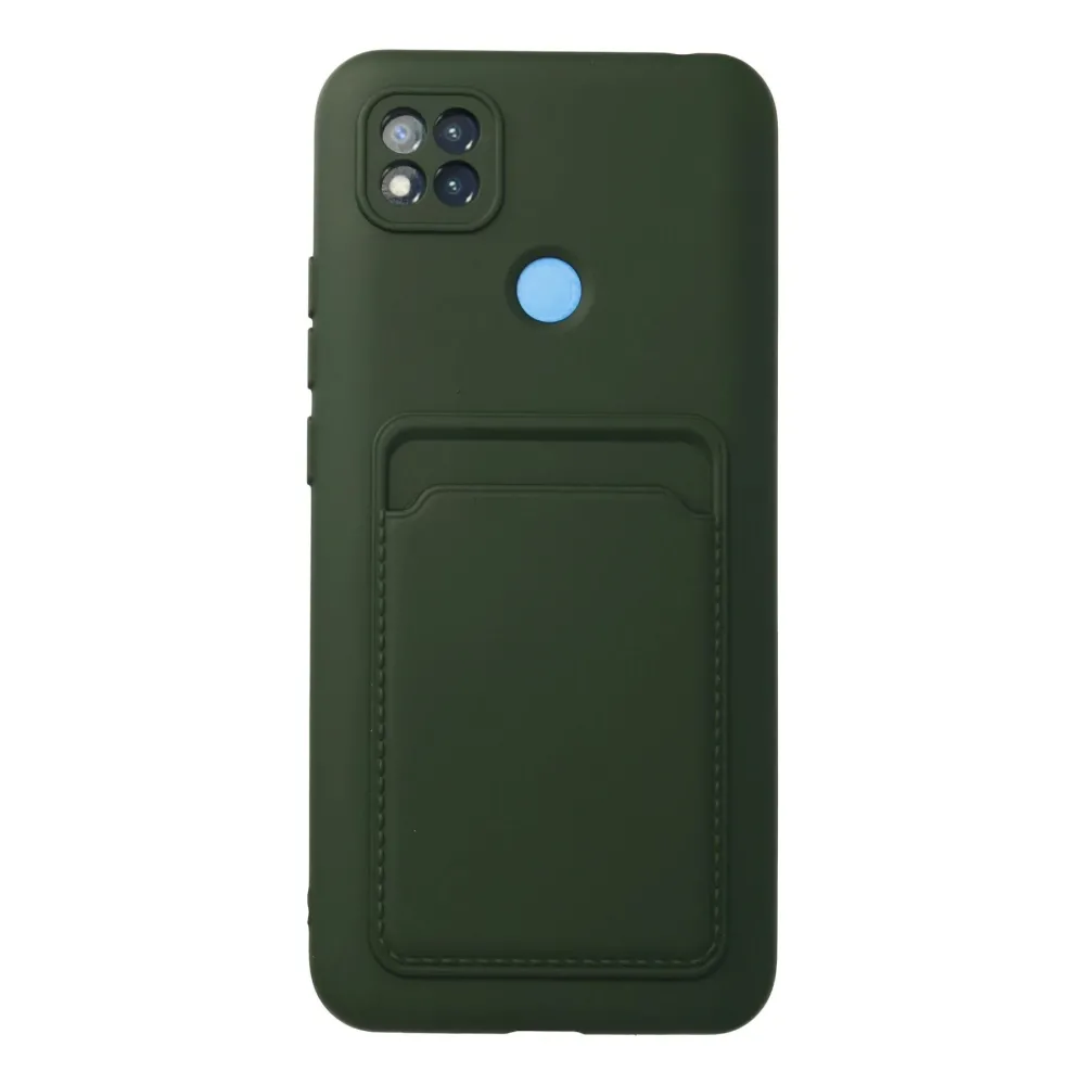 Newface Xiaomi Redmi 9C Kılıf Kelvin Kartvizitli Silikon - Koyu Yeşil