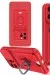 Newface Iphone 15 Pro Kılıf Zuma Kartvizitli Yüzüklü Silikon - Kırmızı