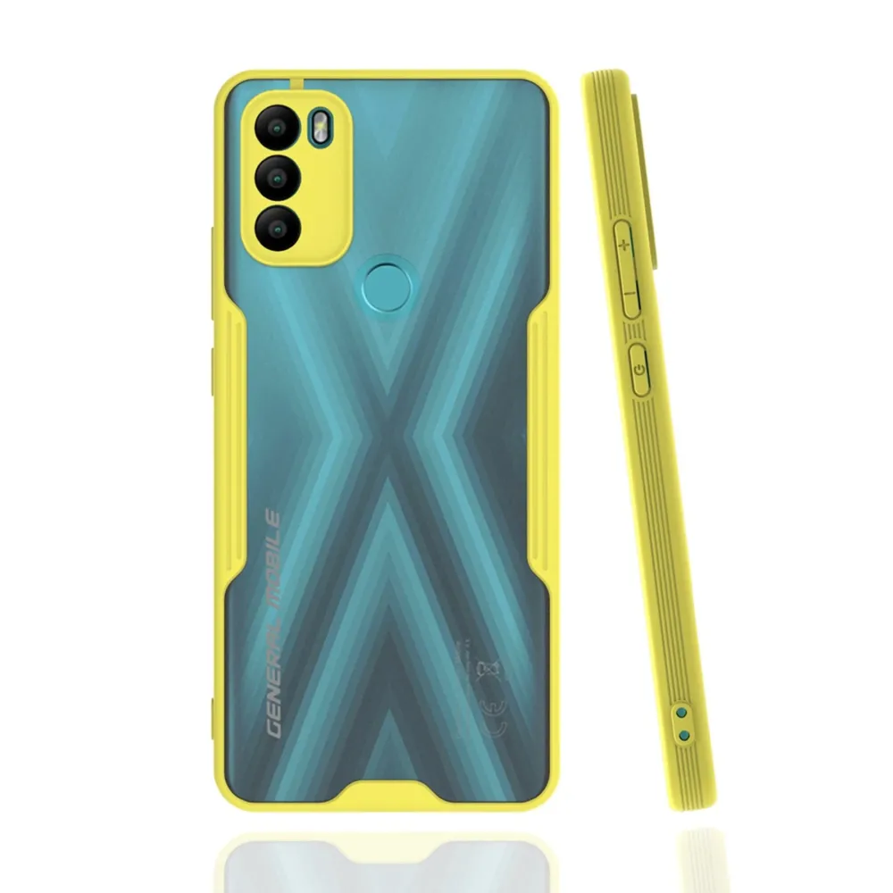 Newface General Mobile Gm 21 Plus Kılıf Platin Silikon - Sarı