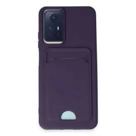 Newface Xiaomi Redmi Note 11S Kılıf Kelvin Kartvizitli Silikon - Derin Mor