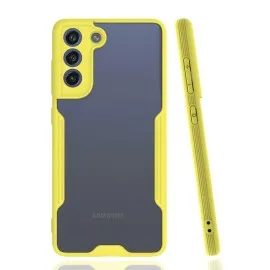 Newface Samsung Galaxy S21 Fe Kılıf Platin Silikon - Sarı
