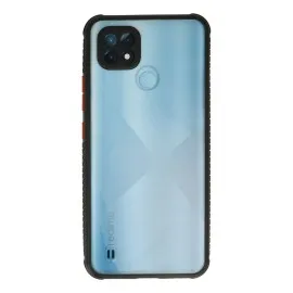 Newface Realme C21 Kılıf Miami Şeffaf Silikon - Siyah