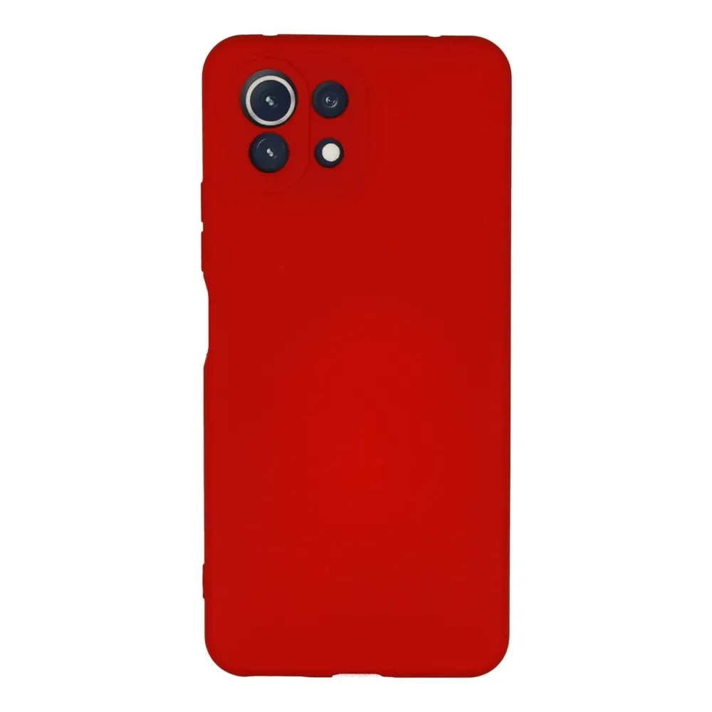 Newface Xiaomi Mi 11 Lite Kılıf Nano Içi Kadife Silikon - Kırmızı