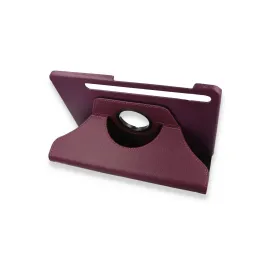 Newface Samsung Galaxy X800 Tab S8 Plus 12.4 Kılıf 360 Tablet Deri Kılıf - Mürdüm