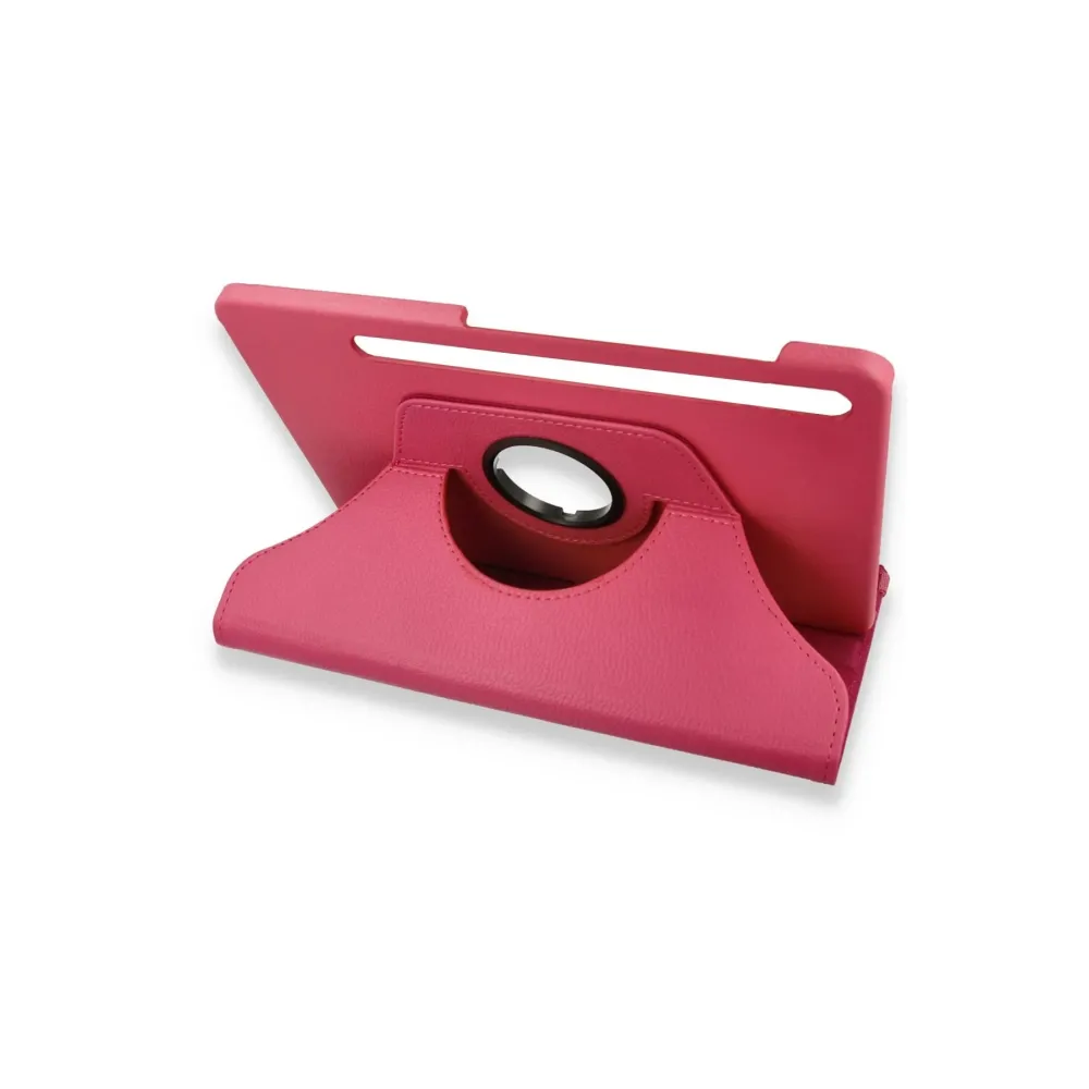 Newface Samsung Galaxy X800 Tab S8 Plus 12.4 Kılıf 360 Tablet Deri Kılıf - Pembe