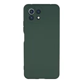 Newface Xiaomi Mi 11 Lite Kılıf Nano Içi Kadife Silikon - Koyu Yeşil