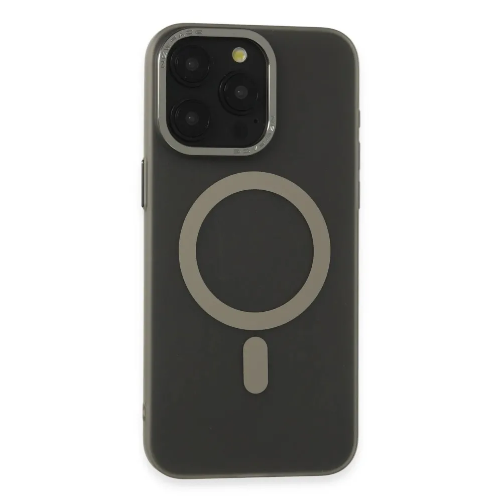 Newface Iphone 15 Pro Kılıf Lodos Magneticsafe Mat Kapak - Titan Gri