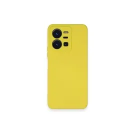 Newface Vivo Y35 Kılıf Nano Içi Kadife Silikon - Sarı