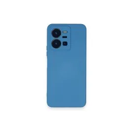Newface Vivo Y35 Kılıf Nano Içi Kadife Silikon - Mavi