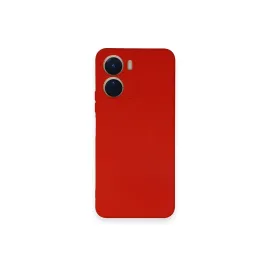 Newface Vivo Y16 Kılıf Nano Içi Kadife Silikon - Kırmızı