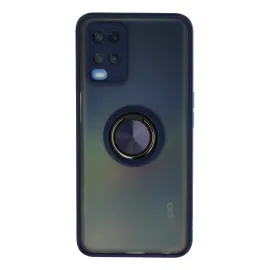 Newface Oppo A54 4G Kılıf Montreal Yüzüklü Silikon Kapak - Lacivert